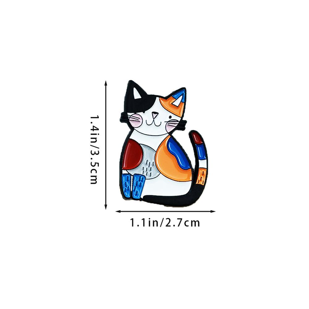 Personalized patterned cat animal brooch, cute and creative alloy drip oil badge versatile accessory cartoon decoration