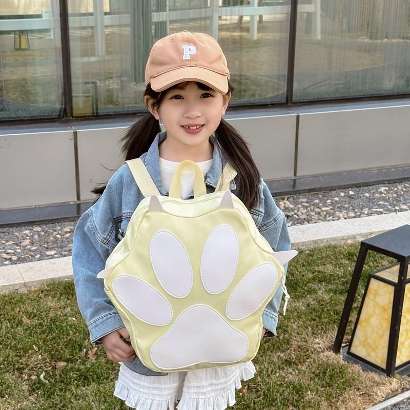 Adorable Cat Paw Design Cartoon Student Backpack For Kids In Sweet Colors And Styles