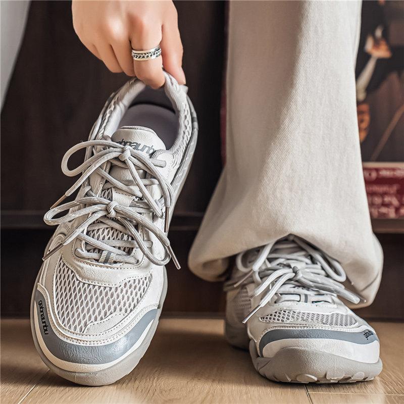 Men Breathable Mesh Shoes Lightweight Summer Walking Sneakers Casual Outdoor Slip On Daily Comfortable Footwear Casual Wear
