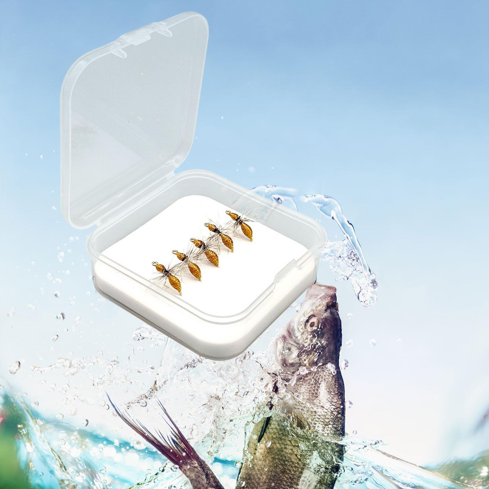 

5 шт. приманок для ловли рыбы нахлыстом, имитация приманок с крючком, искусственная для мужчин Small and Gold