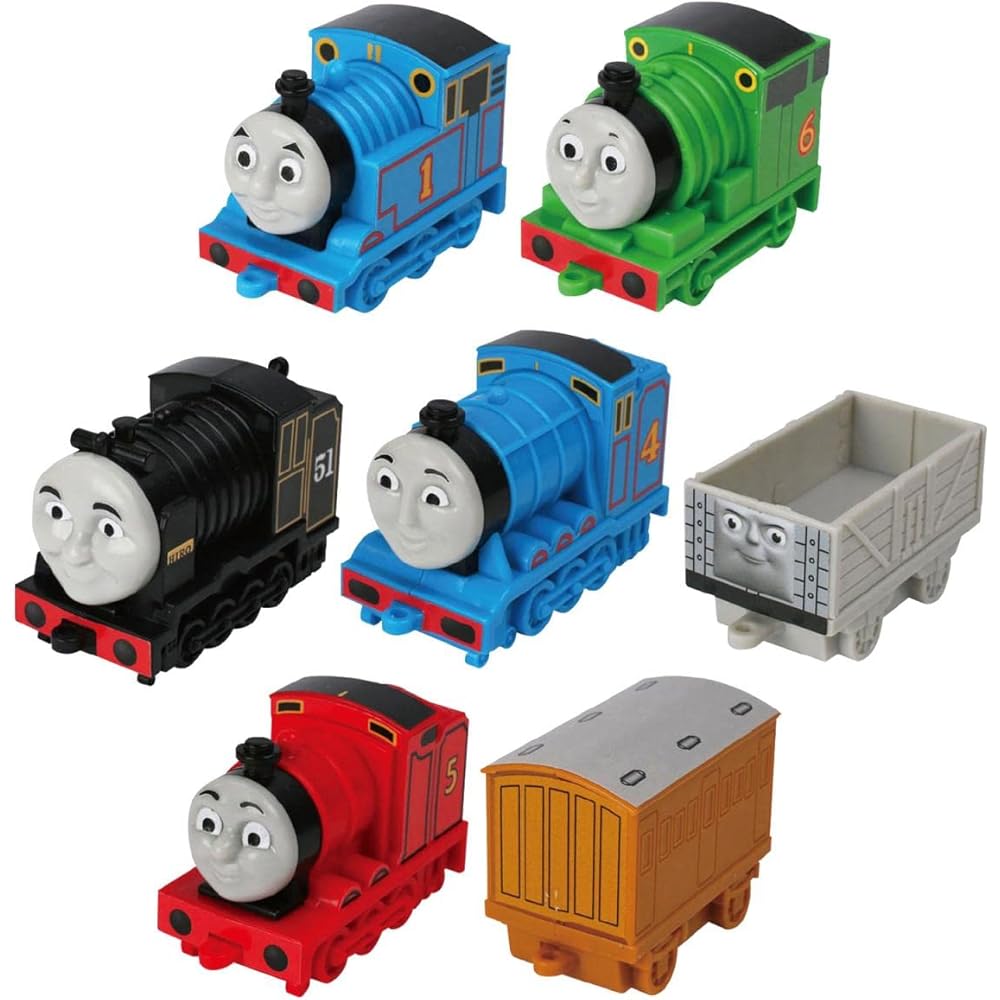 Maruka Thomas the Tank Engine 7-Car Train Set Toy for Ages 3 and Up