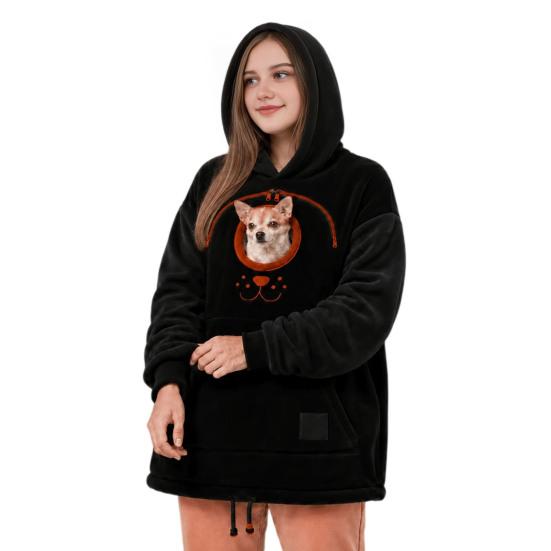 Cat Mom Dog Dad Clothing Hoodie with Pouch, Pet Carrier Sweatshirt for & Cat, Hooded Pullover, Kangaroo Pocket Pouch Pocket, Drop Shoulder Sweatshirts
