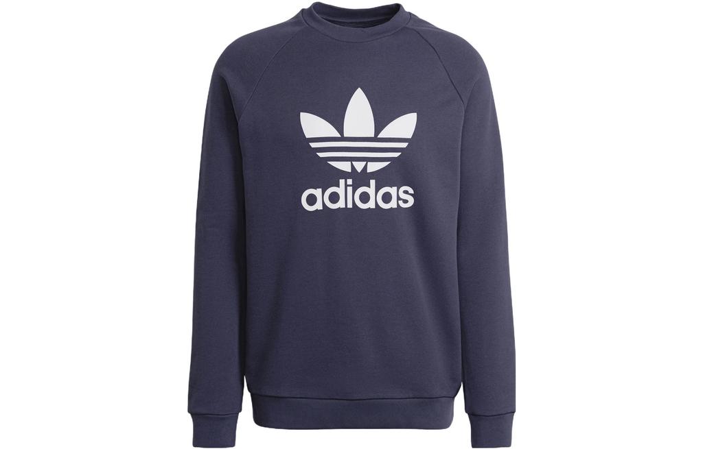 Adidas Originals Sweatshirts Men's Navy Blue Crew Neck Moderate HE9490