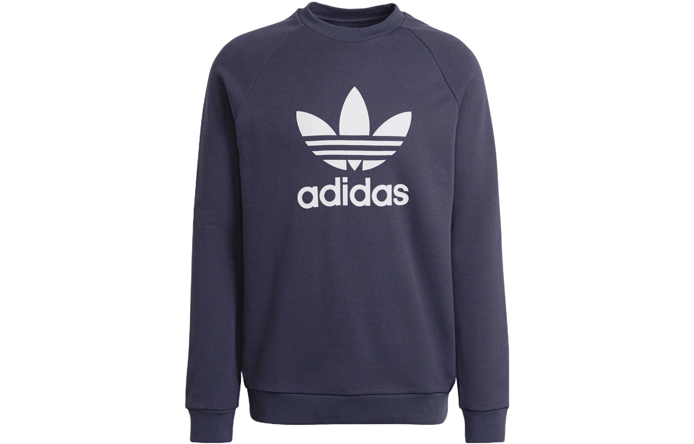 Adidas Originals Sweatshirts Men s Navy Blue Crew Neck Moderate HE9490 L