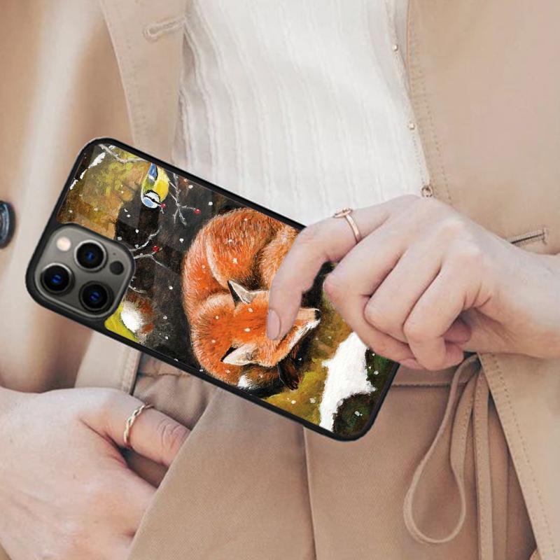 Cute fox in watercolour background Magnetic Phone Case For APPLE iPhone 17 Air 16 14 13 12 Pro Max 15 Plus MagSafe Cover