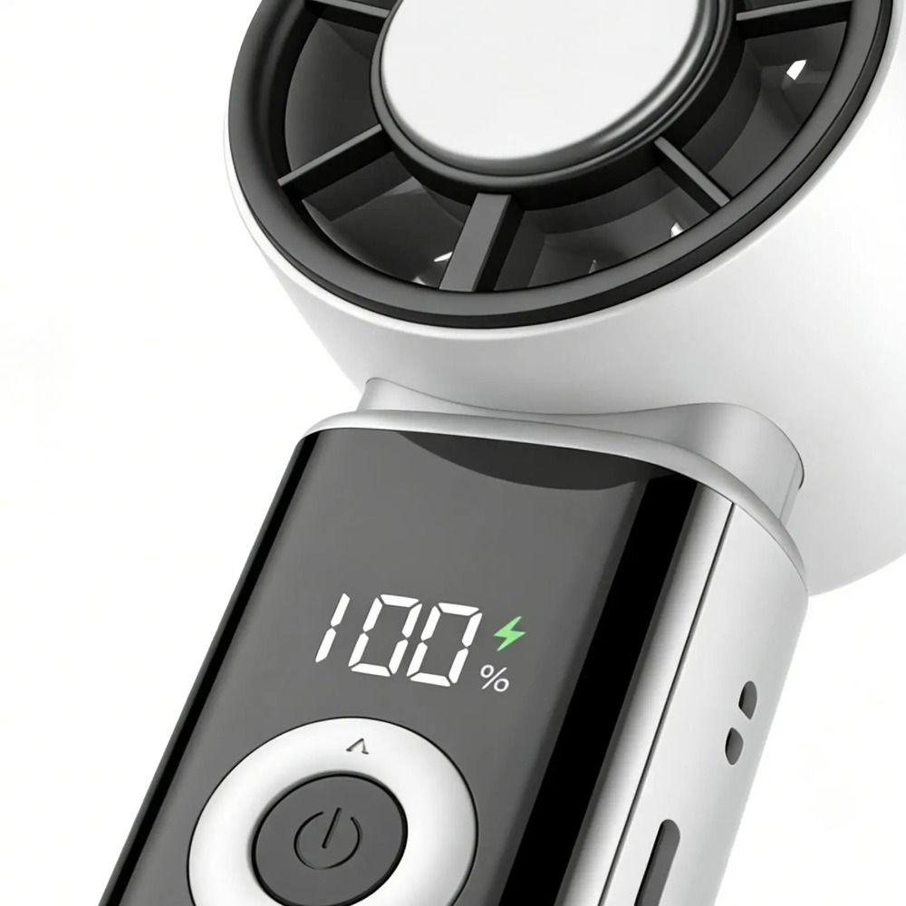 Adjustable Mini Electric Fan Digital Display Personal Cooling Fan Outdoor Use