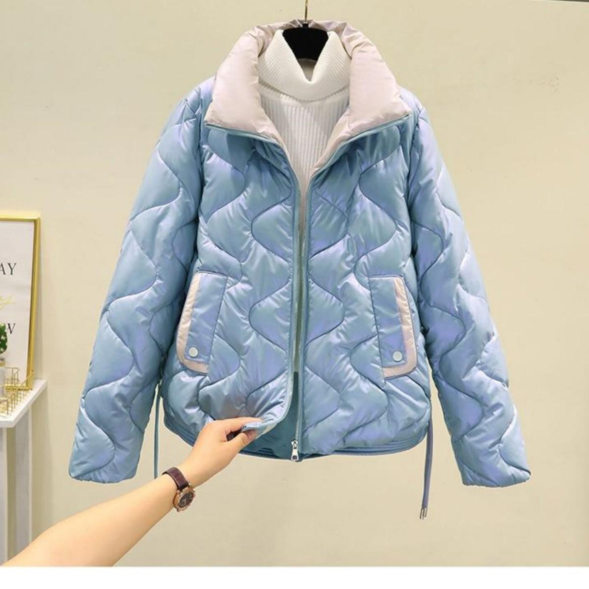 

Зимняя куртка женская короткая хлопковая стеганая куртка 3XL зелёный