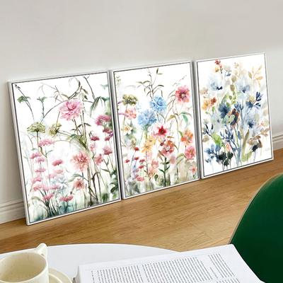 Botanical Posters Watercolor Mix Flowers Leaves Canvas Prints Painting Wall Art Picture for Living Room Interior Home Decoration