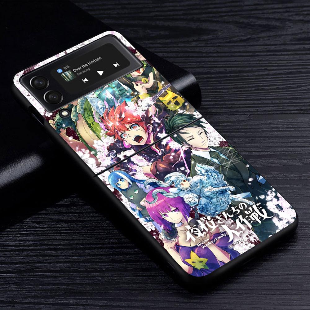 Mission Yozakura Family Case for Samsung Galaxy Z Flip4 Flip3 5G PC Hard Cell Phone Shell Z Flip 4 3 Black Zflip4 Zflip3 Cover