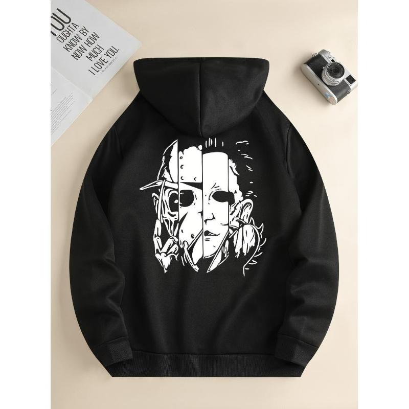 

Perfect for Cold Season Commutes & Camping, Soft Fleece Lined & Wind-Resistant, Men s Hooded Sweatshirt XXL чорний