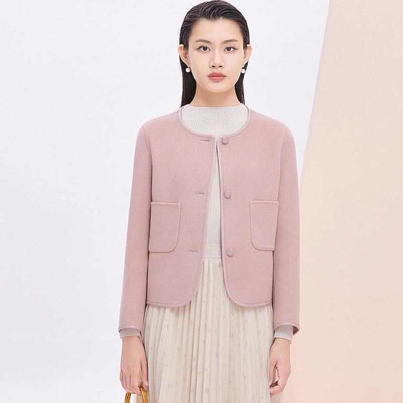 

JESSIE Women s Tweed Round Neck Jacket XL