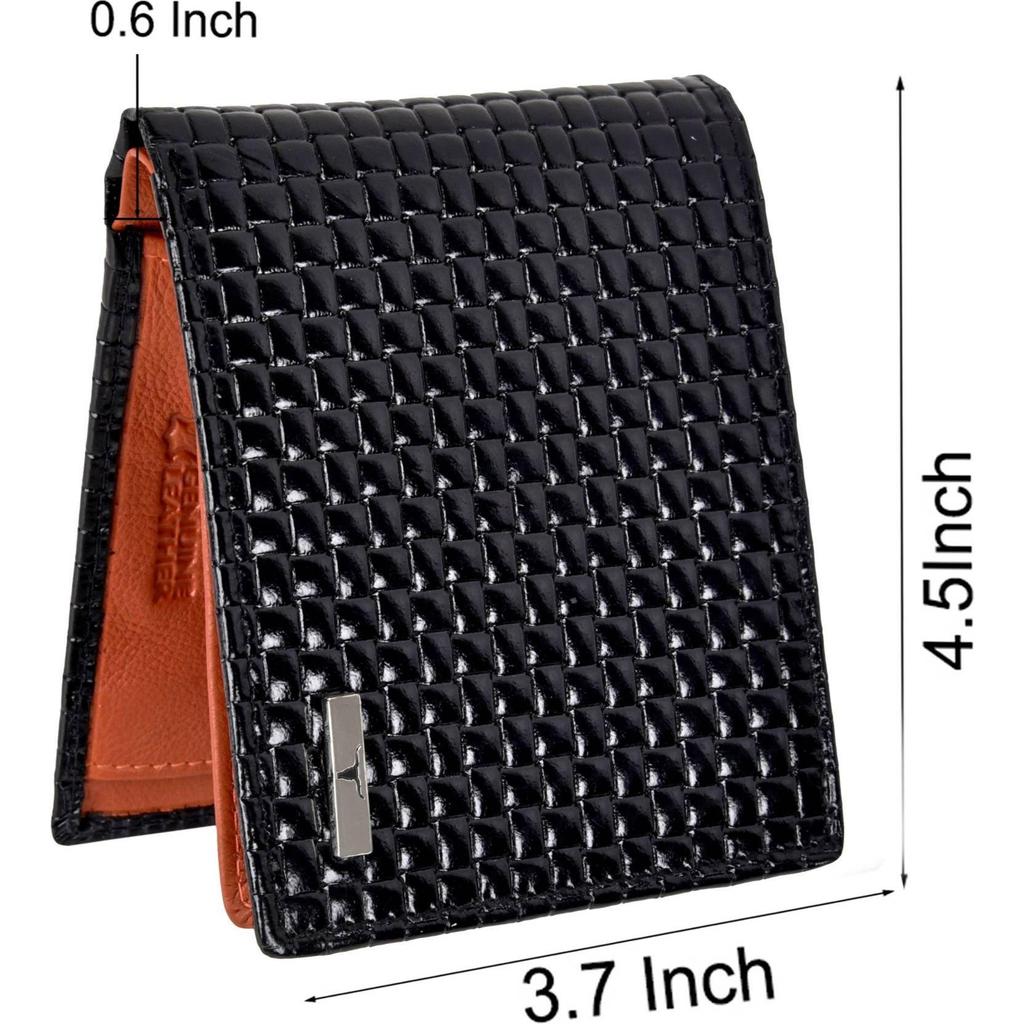 Men Casual, Formal, Travel, Trendy Black Genuine Leather RFID Wallet  (6 Card Slots)