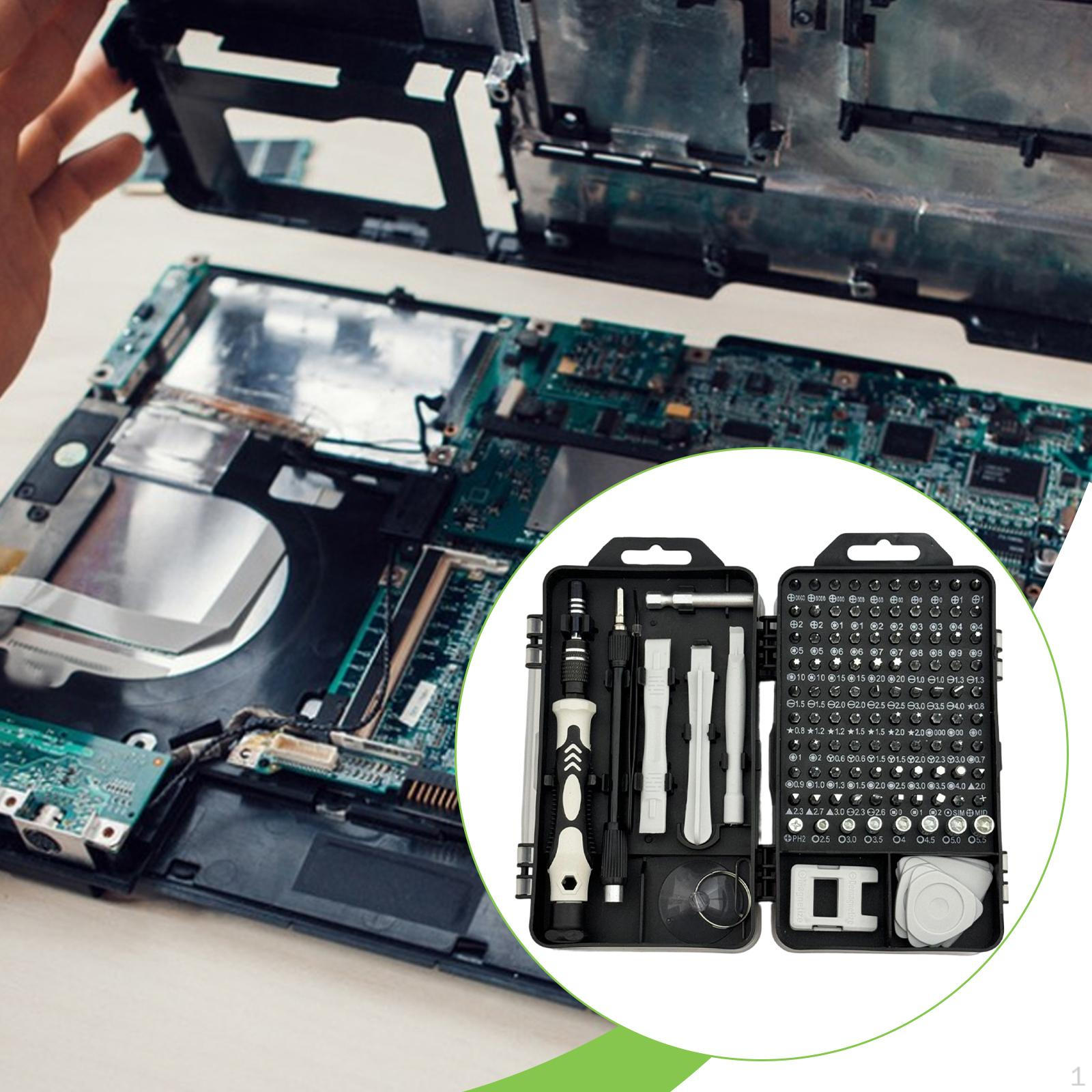 

115-in-1 Precision Screwdriver Set, Accessories, DIY Supplies, Installation And Removal White Black