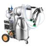 VEVOR Elektrische Kuh Melkmaschine, 25 L / 6,6 Gallonen Eimer aus 304 Edelstahl, Milchzitzenbecher und Silikonschlauch in Lebensmittelqualität, Starke Saugkraft