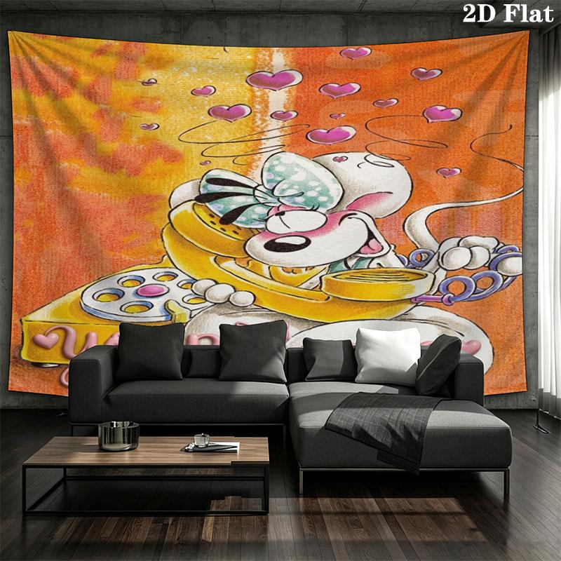 Diddl Custom Name Wall Tapestry Aesthetic Wall Hanging Printed Fabric Blanket Decorative Tapestries for Bedroom Living Room Home Decor