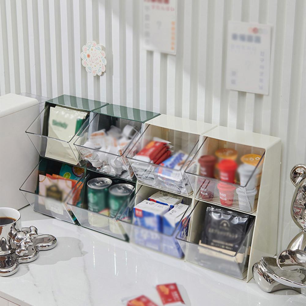 Tea Bag Storage Box Coffee Capsule Storage Rack Family Bar Table Top Multi-Layer Large Capacity Snack Tea Storage Organizer Box