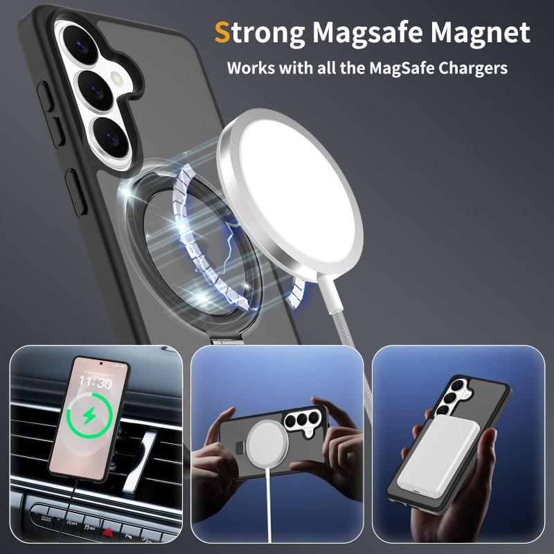 Vhodné pouzdro na telefon S26ultra Magnetické 25+ 2-v-1 Odolné proti pádu S26plus Stojánek Ochranný kryt