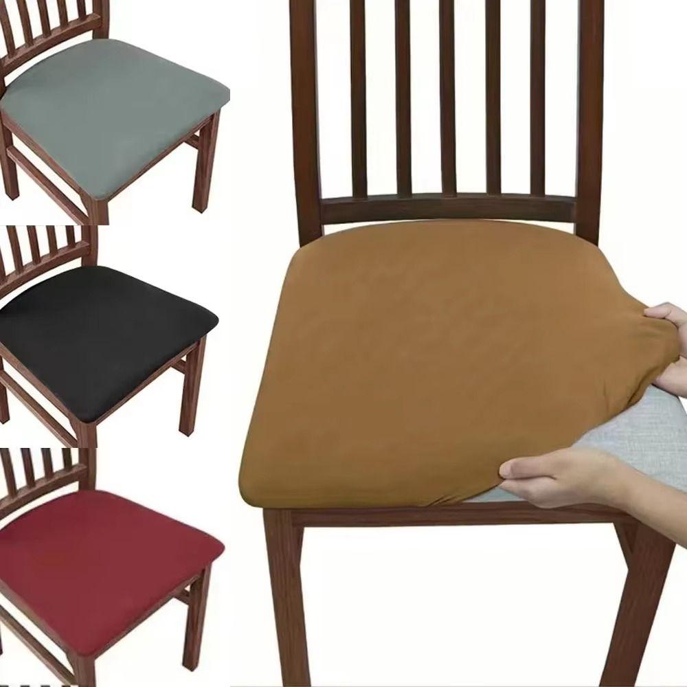 4Pcs Universal Stretch Chair Seat Cover Removable Dirt-resistant Chair Slipcover  Home