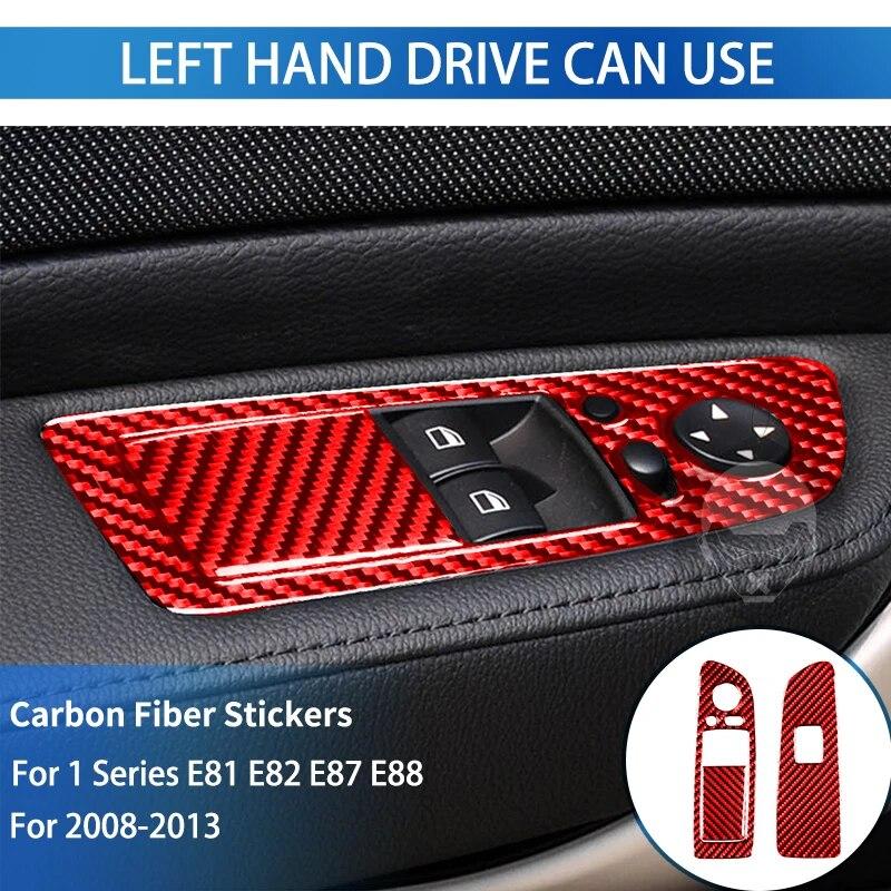 Pentru BMW Seria 1 E81 E82 E87 E88 2008-2013 Trim de schimbător de viteze Autocolant din fibră de carbon Cutie de viteze Interior Carcasa panoului consolă centrală