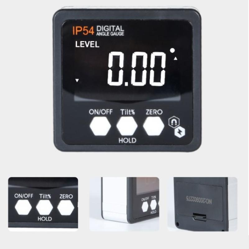 Digital Level Box Inclinometer Protractor Angle Finder Level Gauge Waterproof Bevel Gauge With Backlight IP54 Waterproof
