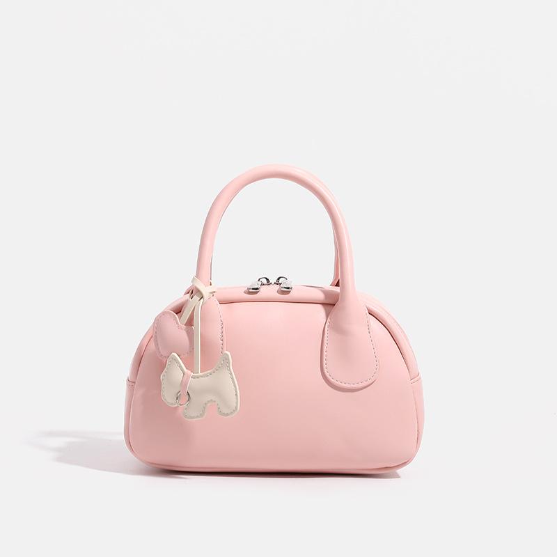 Sweet Macaron Color Shell Bag Handbag Super Milk Lychee Pattern Crossbody Bag Design Sense One Shoulder Crossbody Bag Bag