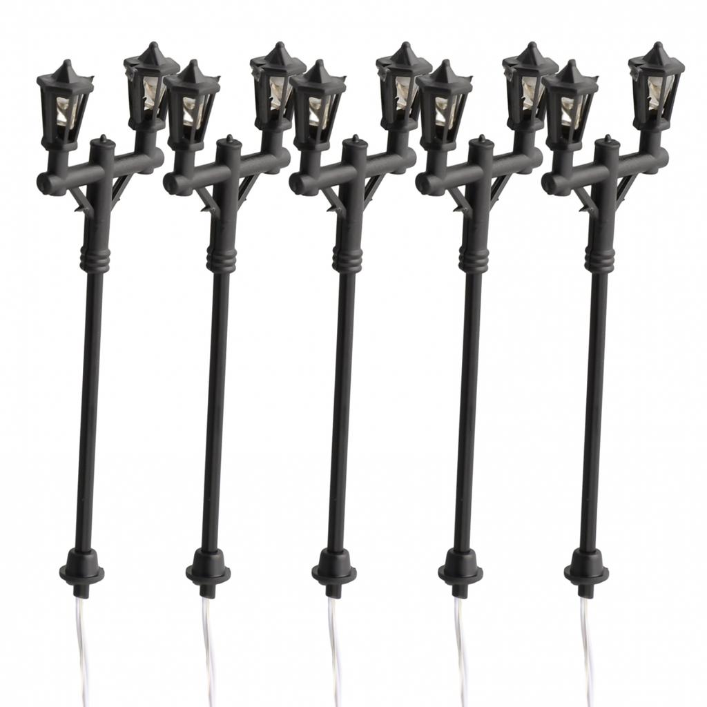 10pcs Model Railway Train Lamp Post Street Lights 1:100 Scale Lamps Accessories