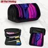 1pc Nebula Cat Design Double Layer Flip Pencil Case - Multi-Layer Flip Cover Design, Storage Bag, Zipper Closure, Suitable for Schools, Offices, And T