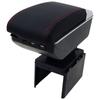 Seathestars Universal Console Box with Armrest USB Drink Adjustable and Tray Storage, Port, Holder, Width, (Black)