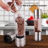 2 In 1 Salt and Pepper Grinder Manual Stainless Steel Salt Pepper Mill Herb Spice Grinder Shakers Bottles Kitchen Tools