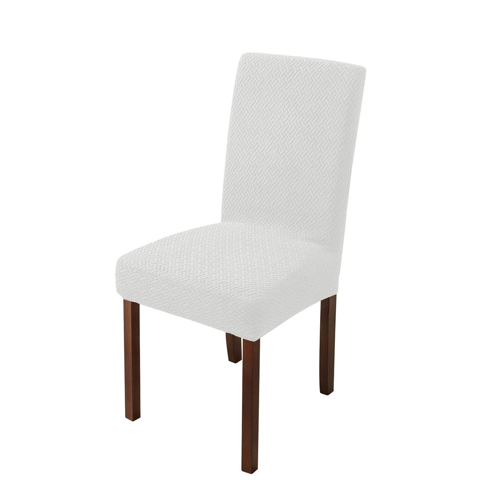 1PC Jacquard Dining Chair Cover Elastic Dustproof Chairs Cover New Solid Color Non-slip Chair Protector for Home Banquet Hotel