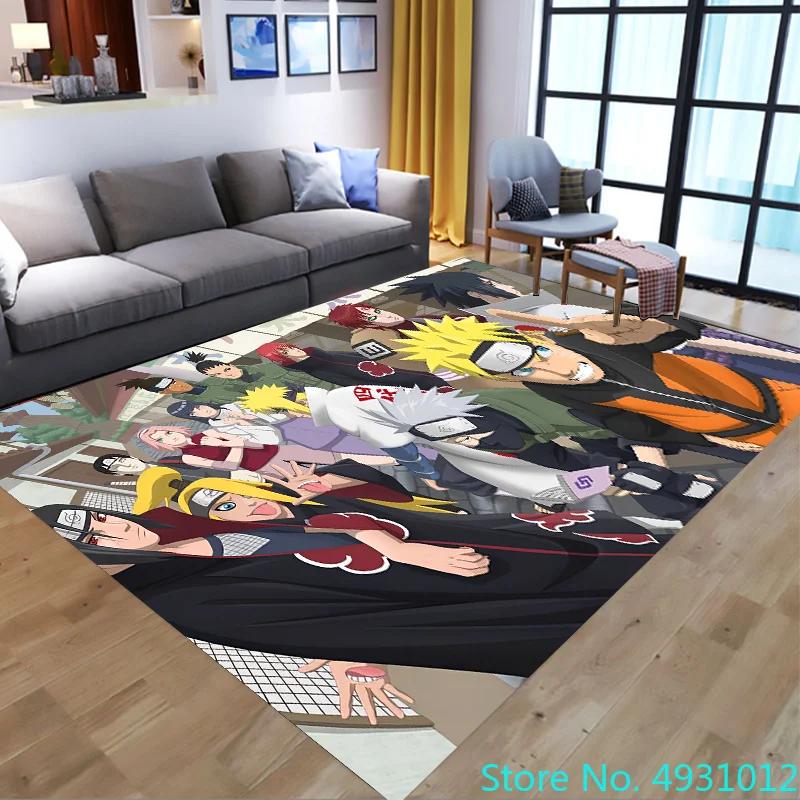 Bathroom Carpet Anime Uzumaki Naruto Cartoon Plush Rug Living Room Floor Mat Kitchen Bedroom Washable Non-slip Door Mats