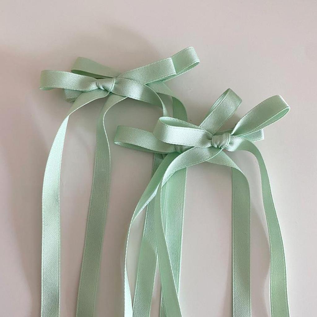 2pcs Y2K Ribbon Bow Hair Clips Decorative Hairpins with Floating Tails for Women Weddings and Parties DEcoration