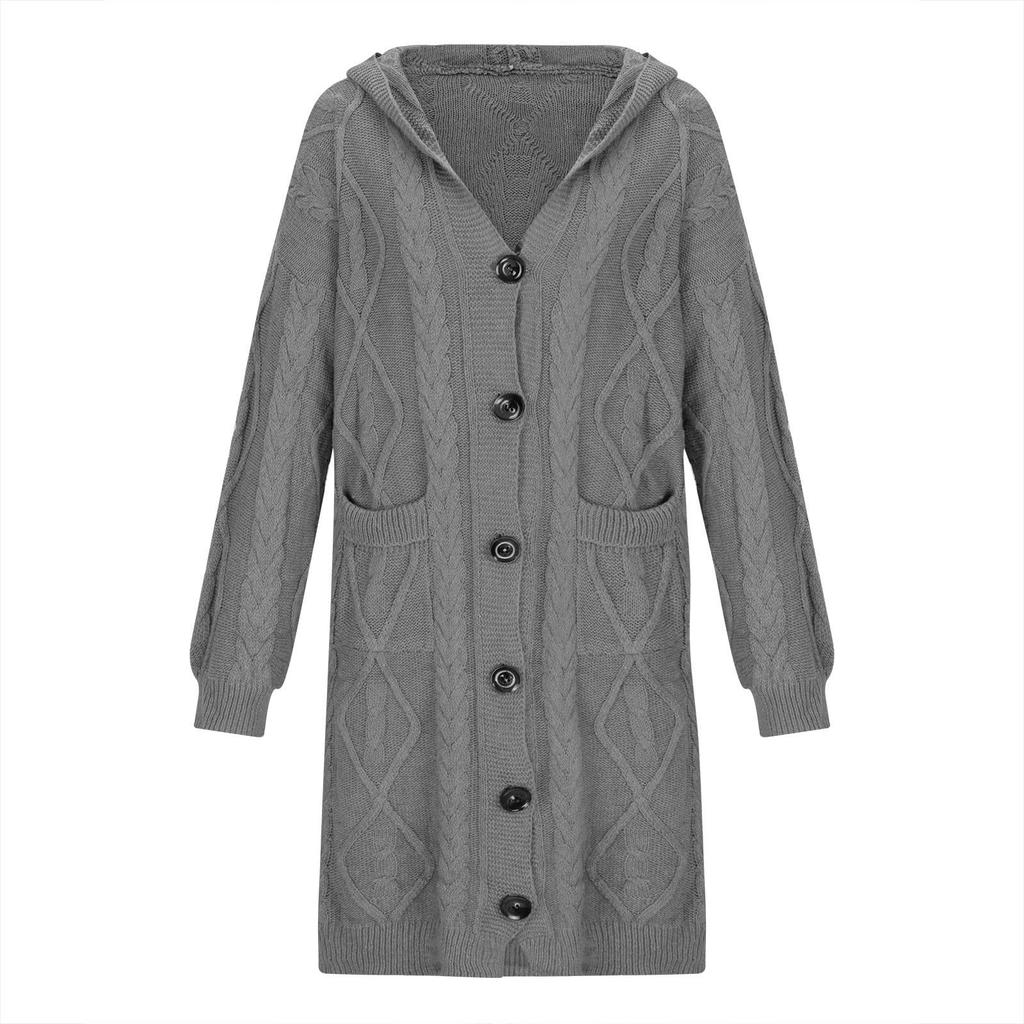 Women's Fashion Casual Open Front Long Sleeve Chunky Knit Cardigans Sweaters Outerwear Coats