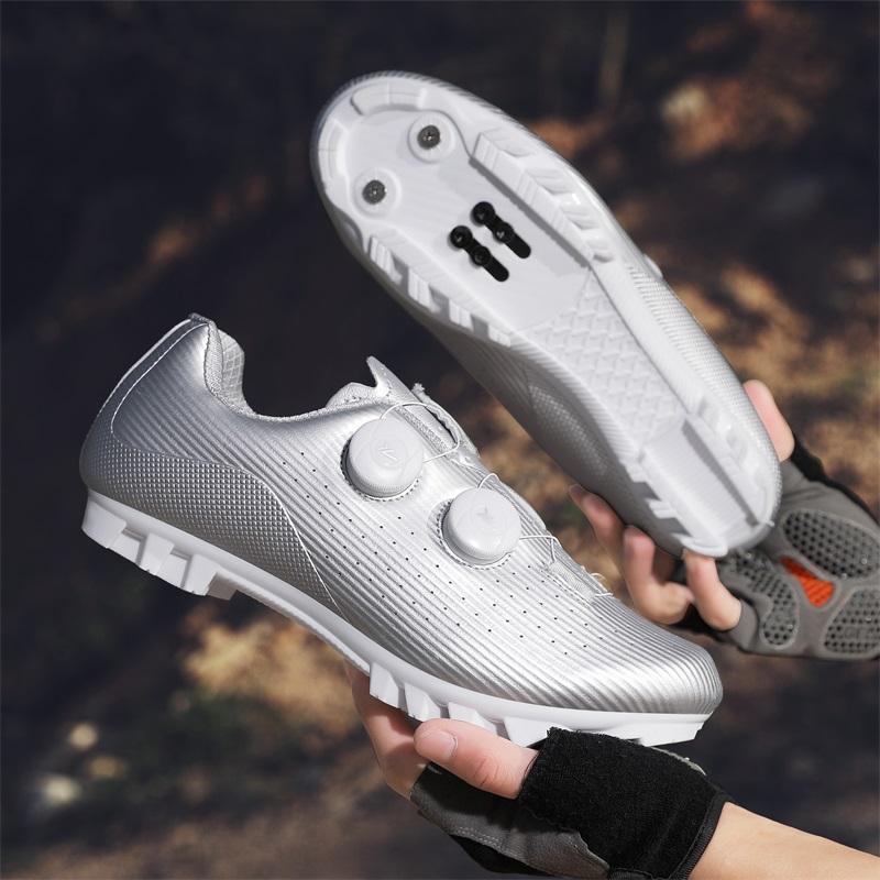 велосипедная обувь MTB Flat pedal велосипедные туфли clit Мужские шиповки обувь велосипед Горный велосипед Обувь Шоссейная Lock Footwear Велосипедный кроссовок 37 серебряный