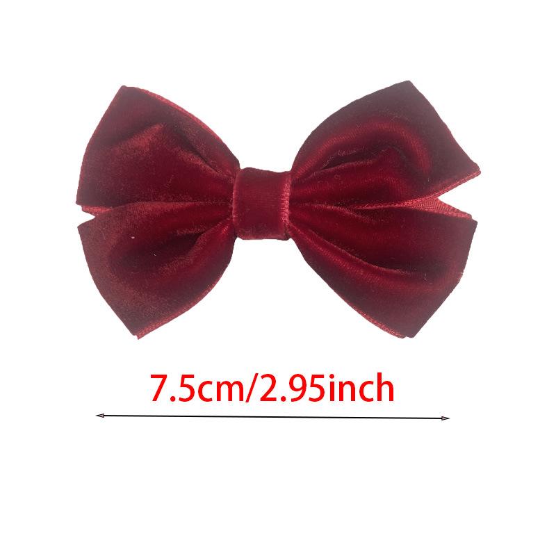 Retro Velvet Bow Hair Clip - Elegant Velvet Fabric Accessory for Girls