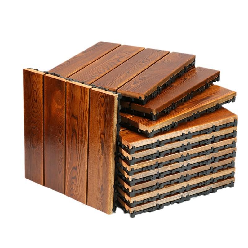 Durable Outdoor Pinus Sylvestris Splicing Wood Flooring for Gardens and Patios