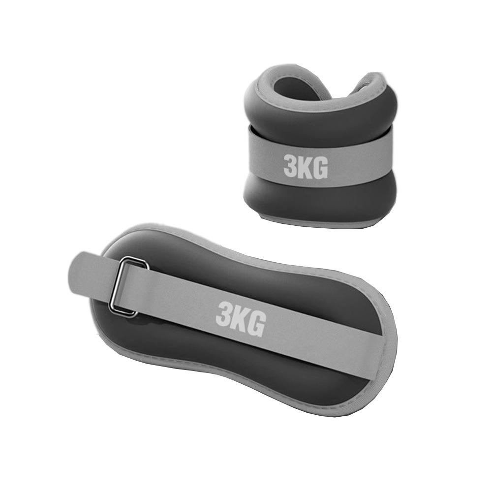 

Soft Sand Weighted Sandbag Breathable Wrist Ankle Weights Universal Adjustable Leg Band Dancing 0.3kg x2 чёрный