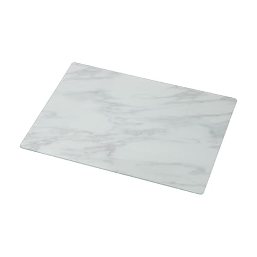 Pearl Metal HB-6930 Tempered Glass Kitchen Plate, Heat-Resistant up to 200C, Can be Used as a Trivet, Cutting Board, Multi-Plate, or Placemat, Slate,