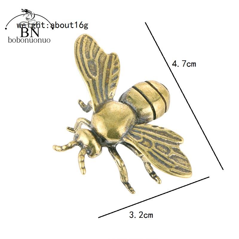 

Фигурки насекомых медоносных пчел из латуни, миниатюрные, для чайной церемонии, забавные жуки, коллекция ремесел, настольные маленькие украшения, украшения для дома