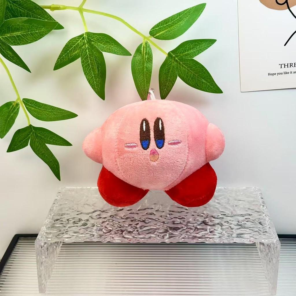 Plush Kirby Keychain Stuffed Toy Cartoon Doll Birthday Gift Schoolbag Pendant