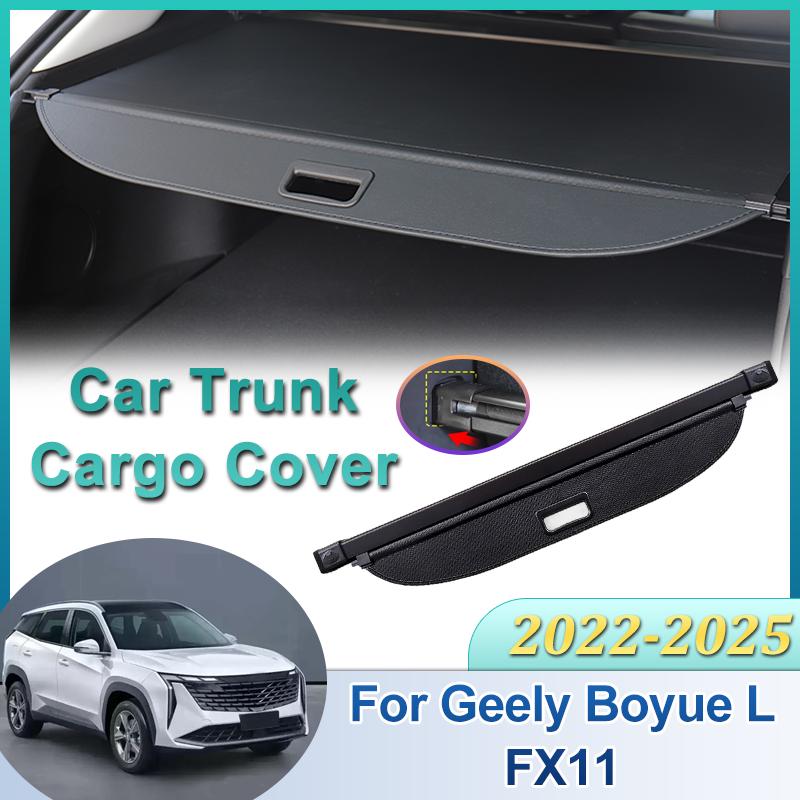 For Geely Boyue L Starray Atlas FX11 2022-2025 Car Trunk Cargo Cover Luggage Tray Storage Security Partition Mat Car Accessories