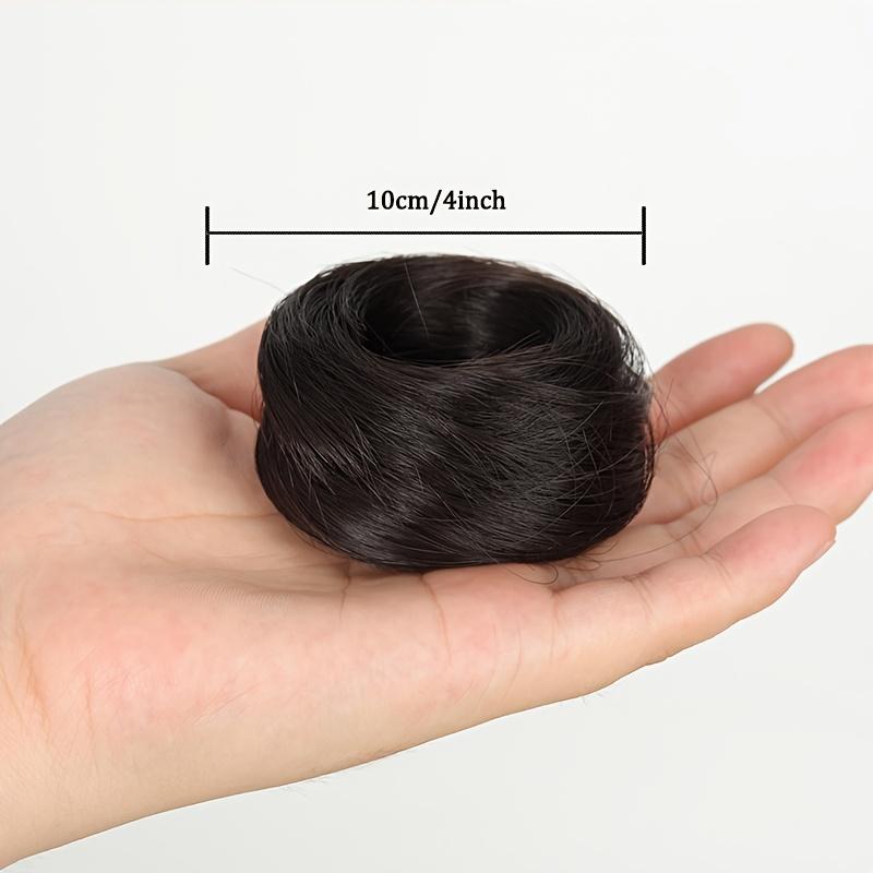 Snadno nositelná syntetická paruka na vyčesaný účes Vlasy Elegantní rovný drdol Vlasy s gumičkou Tepelně odolné vlákno Vlasové příčesky