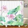 Tropical Plants Green Leaf 3D Printing Shower Curtain Polyester Waterproof Bathroom Curtain Home Decoration Curtain With Hook