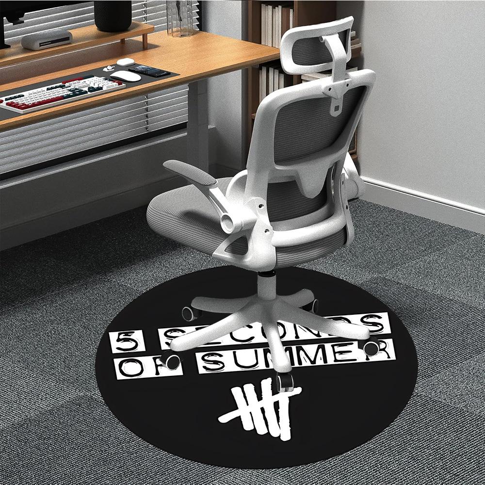 

1pc 5 Seconds of Summer Merchandise Chair Carpet for Office Non Slip, Machine Washable Rug for Office, Room Holiday Decor for Christmas 80cm