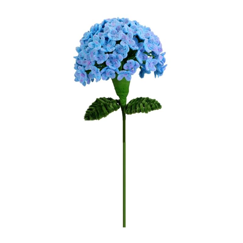 

Plush Stems Flower Set Handmade Pipe Cleaners Bouquets with Instruction for Wedding Flower Arrangements Home Decoration синій