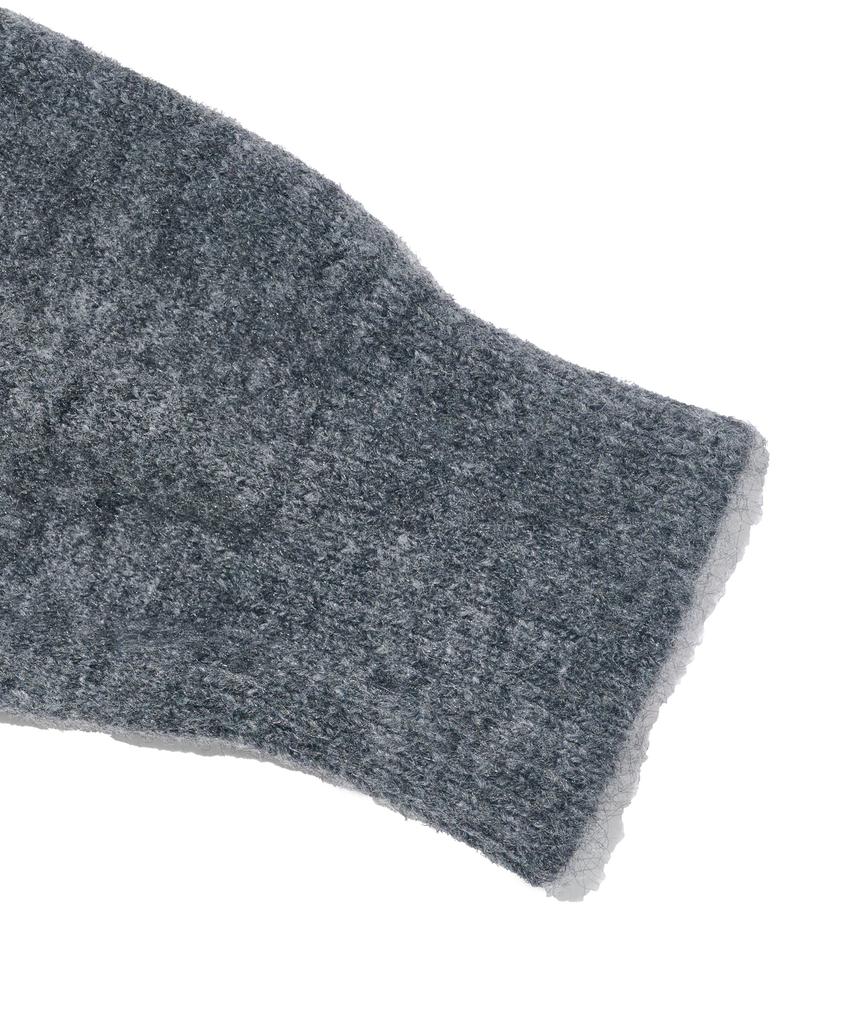 Analog Mood (Unisex) Wool Blend Round Knit Cardigan (Charcoal)