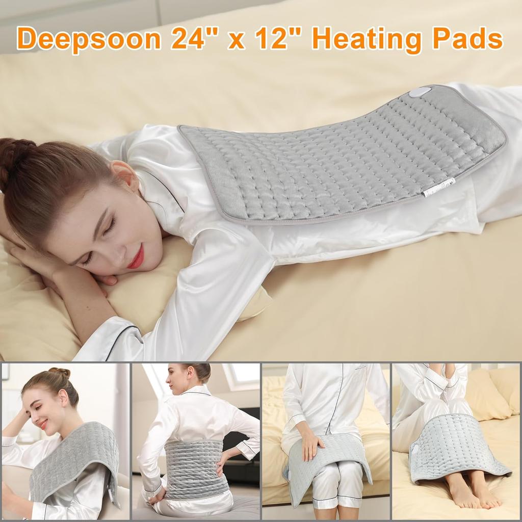 Electric Heating Pad for Pain Relief, Heating Pads for Back, Neck, Abdomen Auto Shut Off Heating Pad for Knee,Shoulder,Legs,etc.