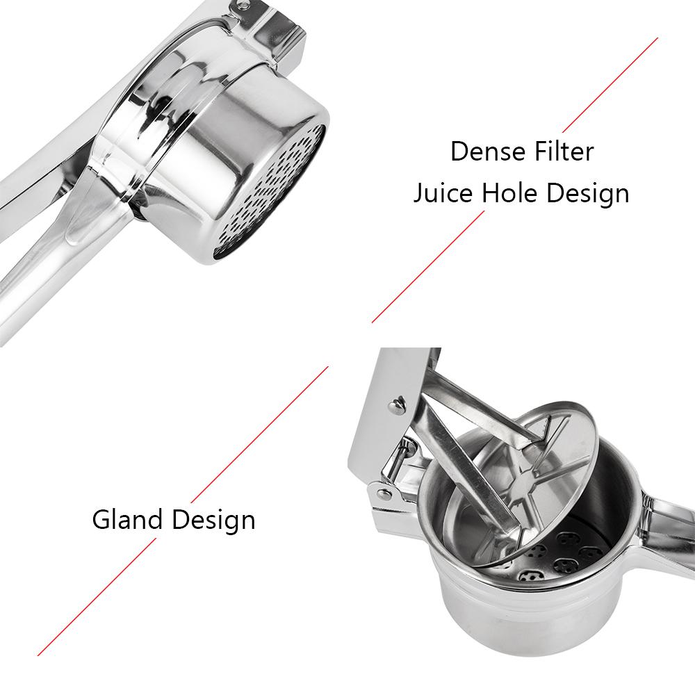 Stainless Steel Potato Masher Ricer Large Sturdy Puree Vegetable Fruit Juicer Press Maker Potato Masher Kitchen Accessories