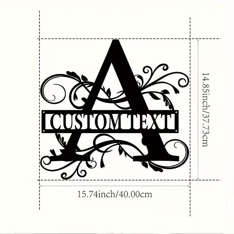 Custom Metal Letter Wall Art,in Bohemian Style, Personalized Perfect for Farmhouse Kitchen And Living Room Decor,Metal Sign