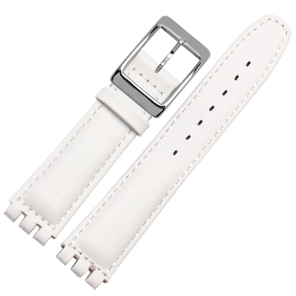 ZHUOLEI Swatch Watch Includes 3 Spring Spring Bar and Box Strap, 17mm/19mm, White, Bars, Remover,